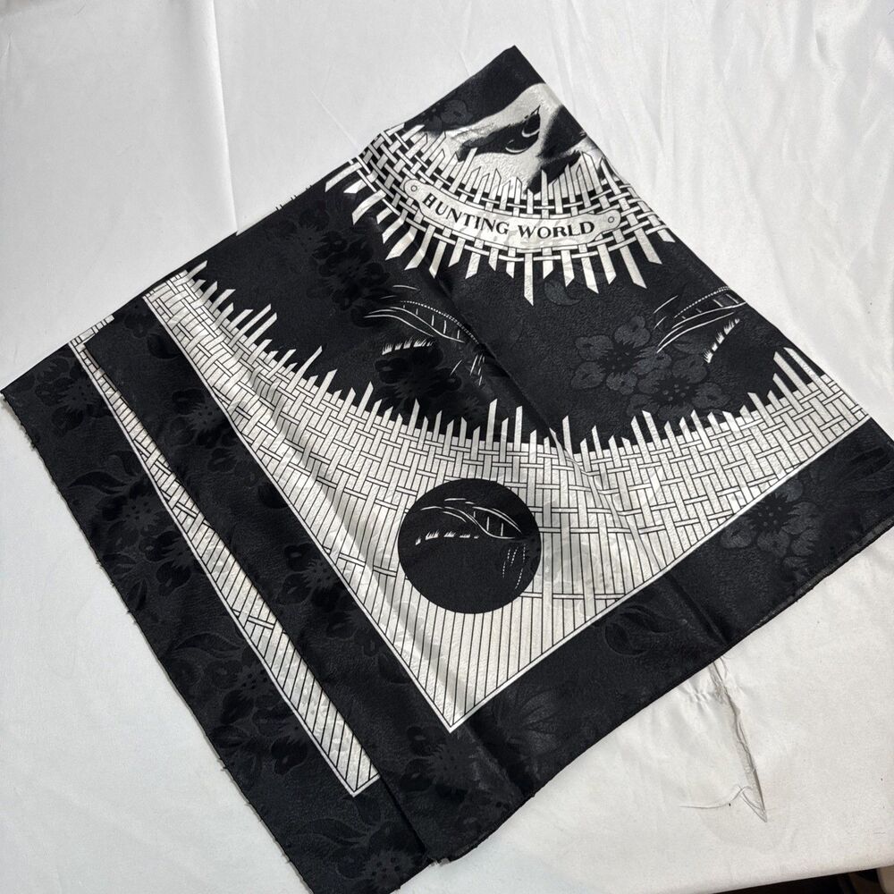 Hunting World Scarf Women’s 34”x34” Black White Graphic Design